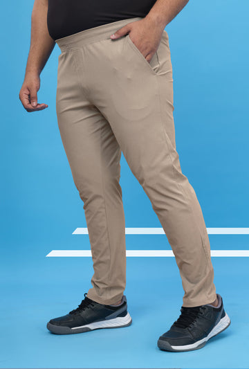 98ORD Men Solid Regular Fit Trackpants PLUS SIZE | KHAKI
