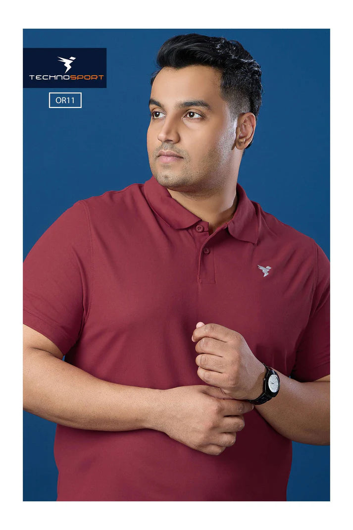 OR11 Men's Solid Polo Slim Fit Half Sleeve T-Shirt Plus size | PACK OF 3 COMBO