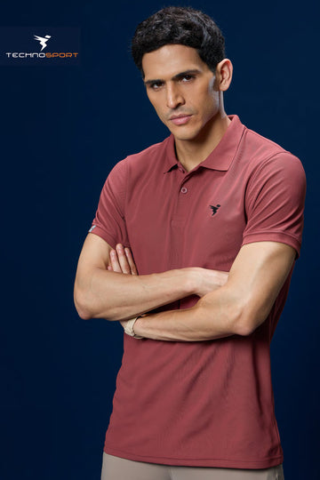 OR11 Mens Polo neck Half Sleeve | MARSALA