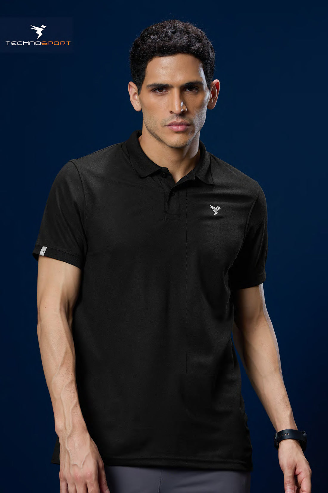 OR11 Mens Polo neck Half Sleeve | BLACK