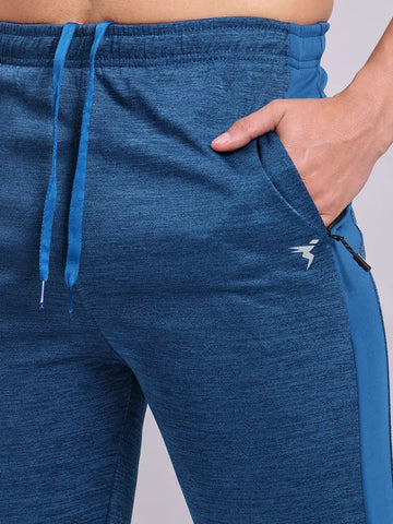 OR19 Men Melange Slim Fit Trackpants with TECHNO DRY | NORTH ATLANIC MELANGE