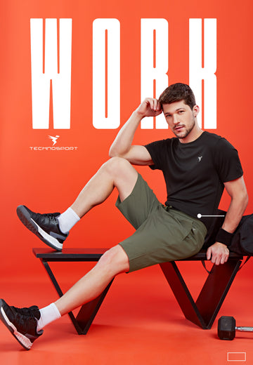 OR206 MEN SOLID STRETCH RELAXFIT SHORTS WITH DURACOOL+ | BEETLE