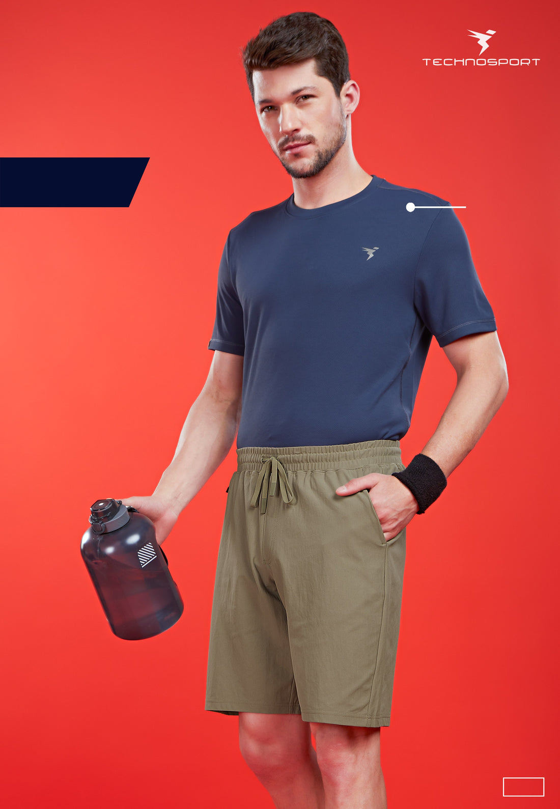 OR206 MEN SOLID STRETCH RELAXFIT SHORTS WITH DURACOOL+ | KHAKI