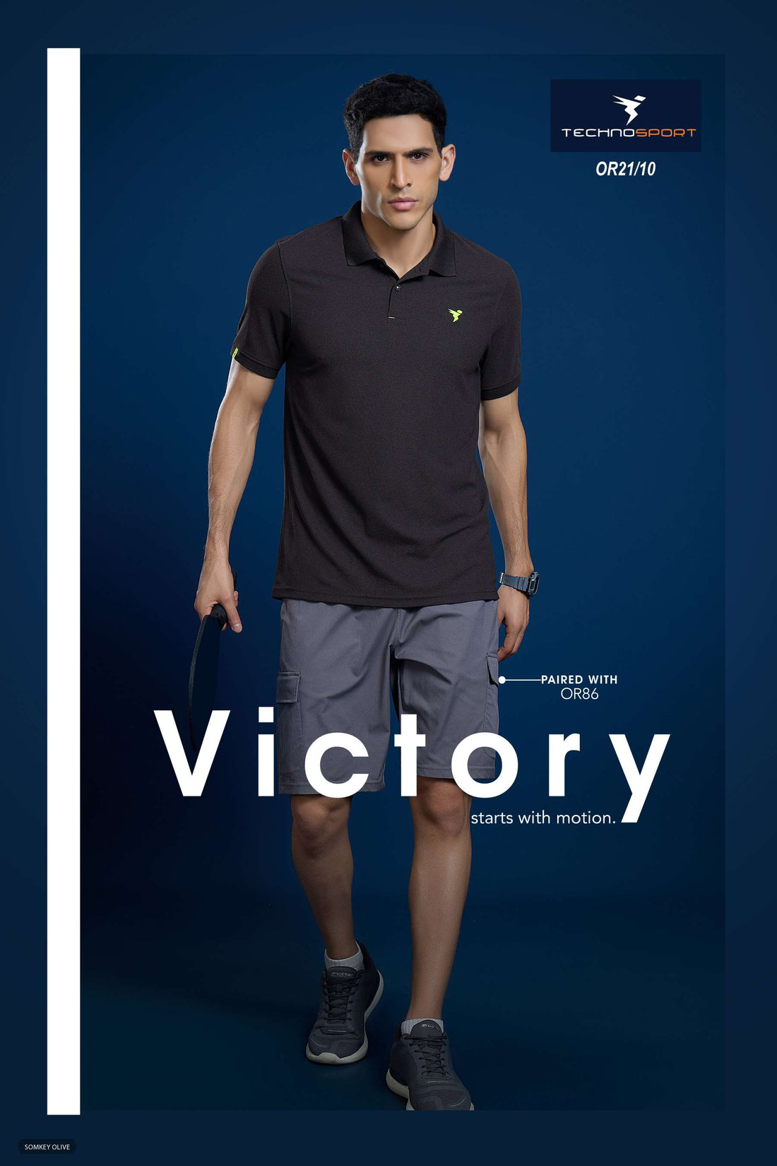OR21 MENS POLO NECK HALF SLEEVE | BLACK OLIVE