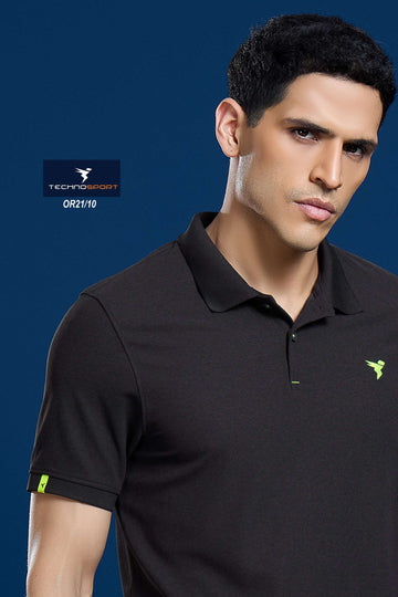 OR21 MENS POLO NECK HALF SLEEVE | BLACK OLIVE