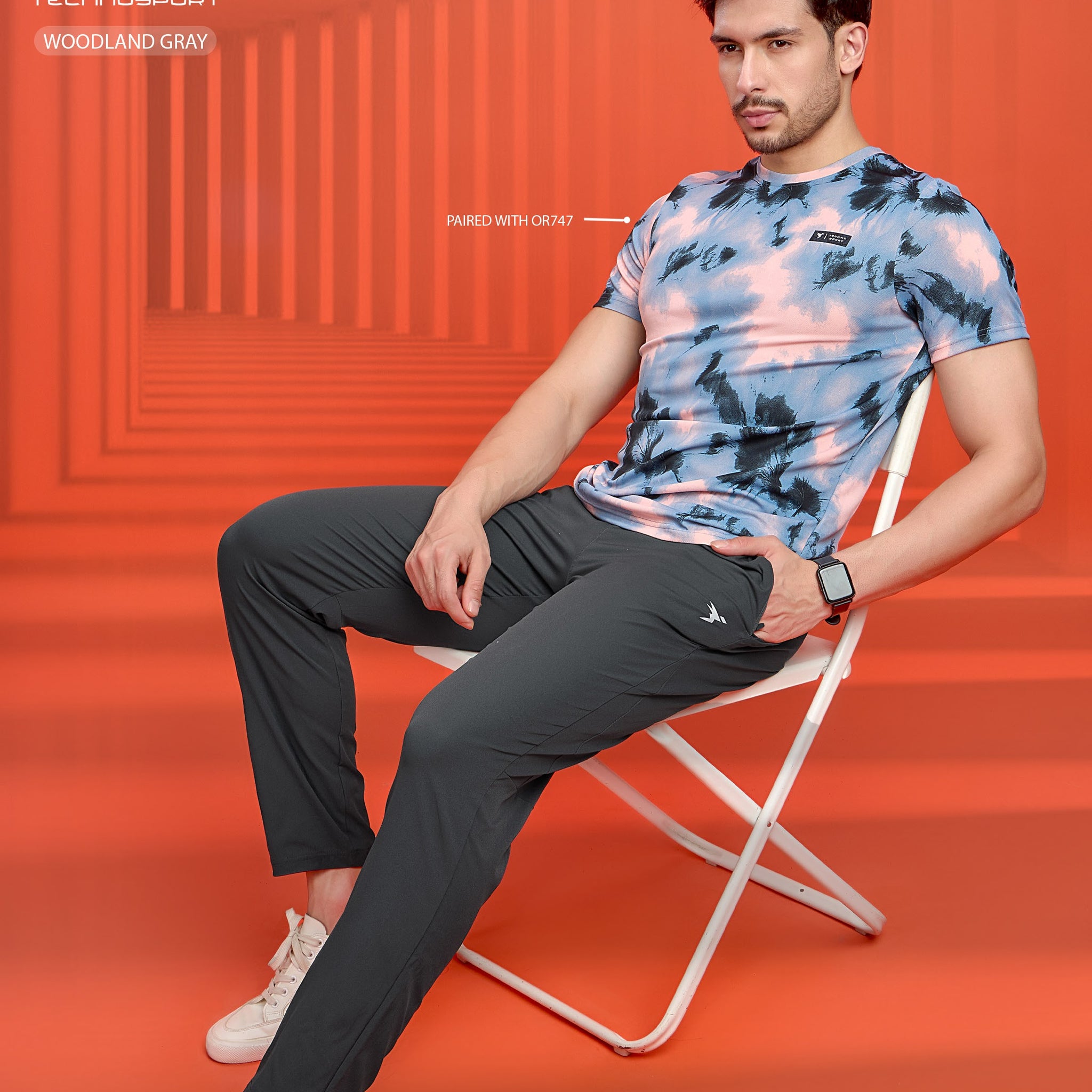 OR229 Men Solid Regular Fit Trackpants | CARBON GREY