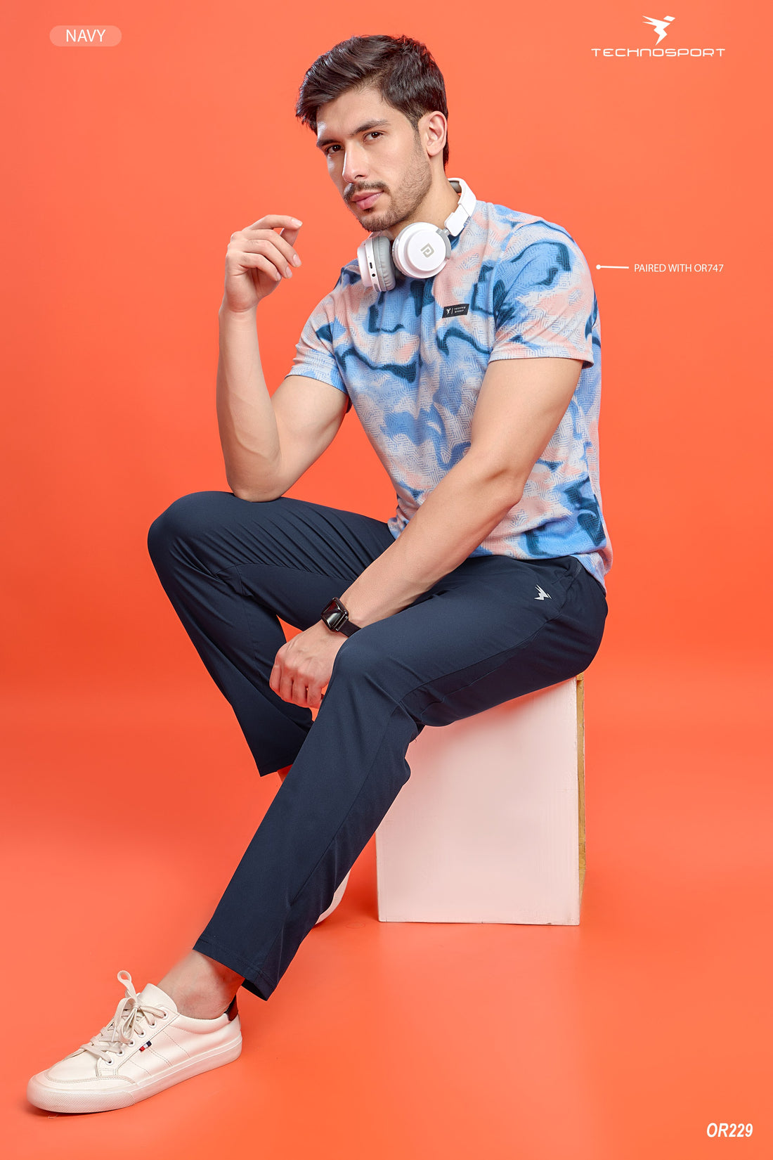 OR229 Men Solid Regular Fit Trackpants | NAVY