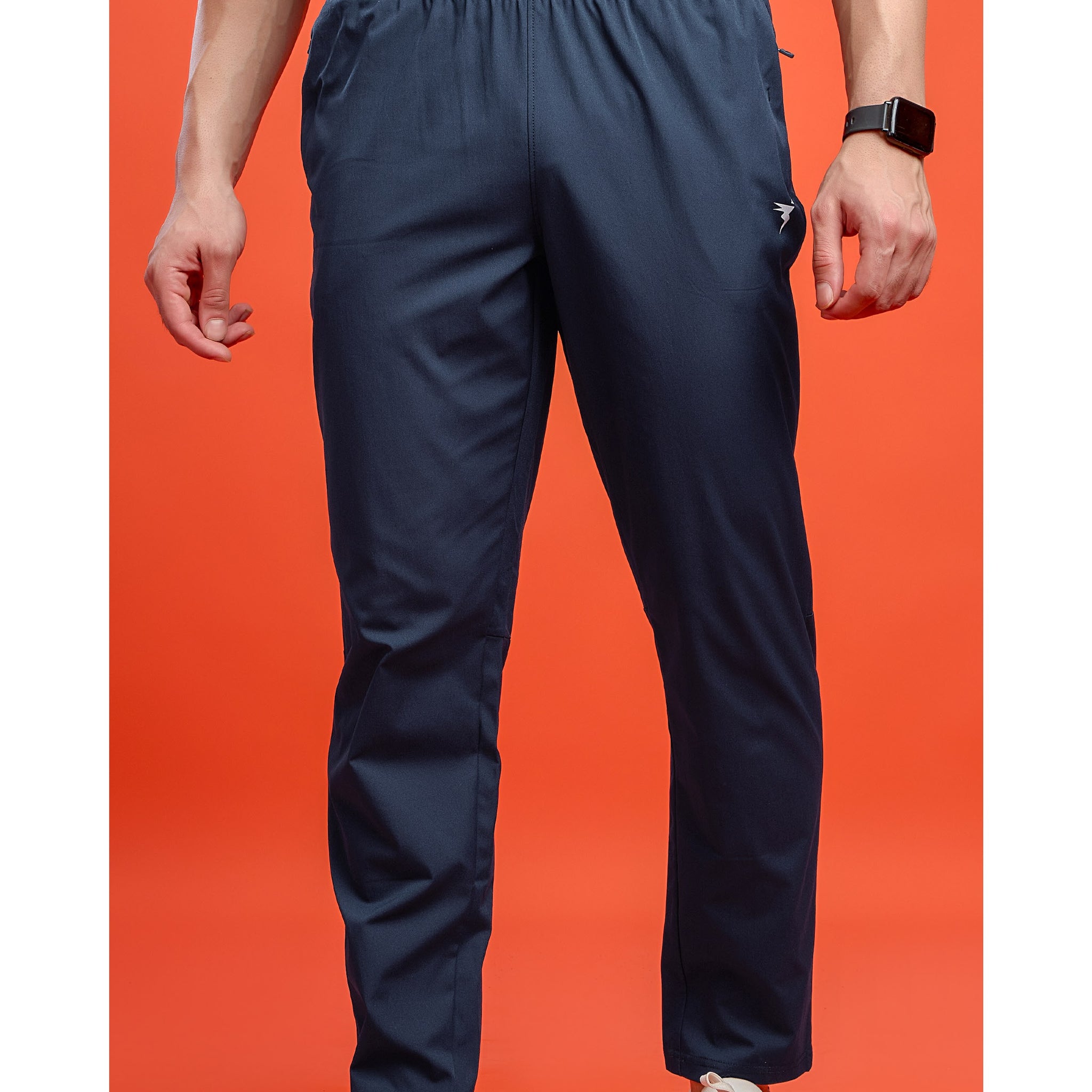 OR229 Men Solid Regular Fit Trackpants | NAVY