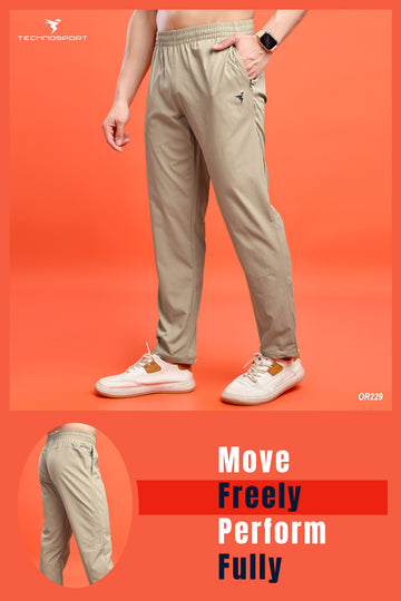 OR229 Men Solid Regular Fit Trackpants | SANDAL