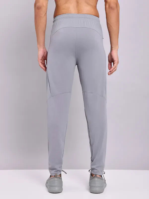 OR25 Men Solid Slim Fit Trackpants with TECHNO DRY | LIGHT GREY