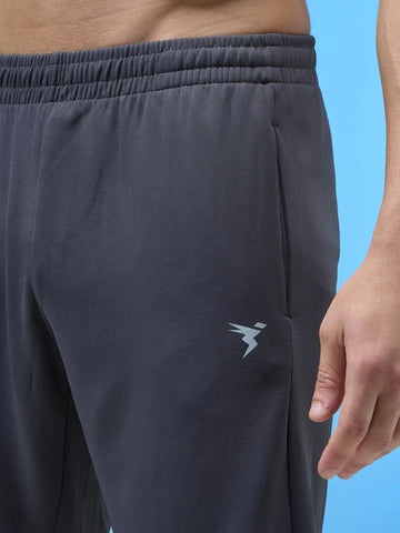 OR26 Men Solid Slim Fit Shorts with TECHNO DRY| WOODLAND GREY