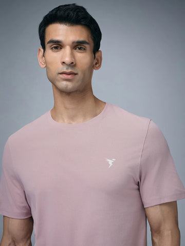 OR30 Mens Crew Neck Slim Fit Half Sleeve T-Shirt | DUSTY PINK