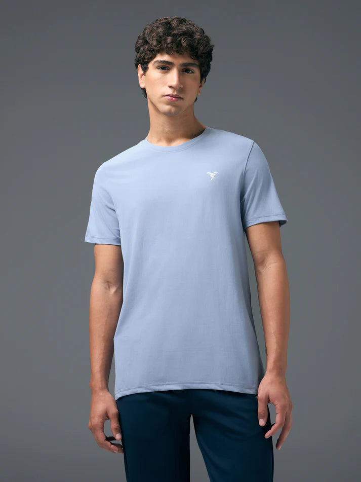 OR30 Mens Crew Neck Slim Fit Half Sleeve T-Shirt | HEATHER