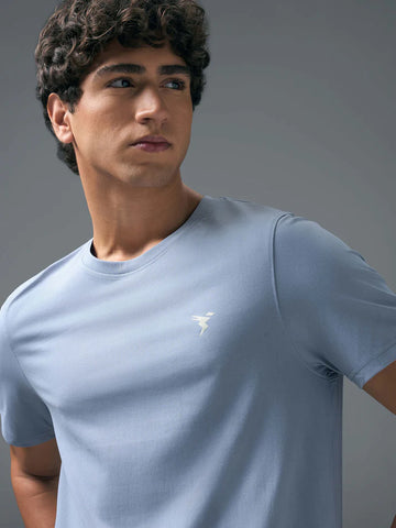 OR30 Mens Crew Neck Slim Fit Half Sleeve T-Shirt | HEATHER
