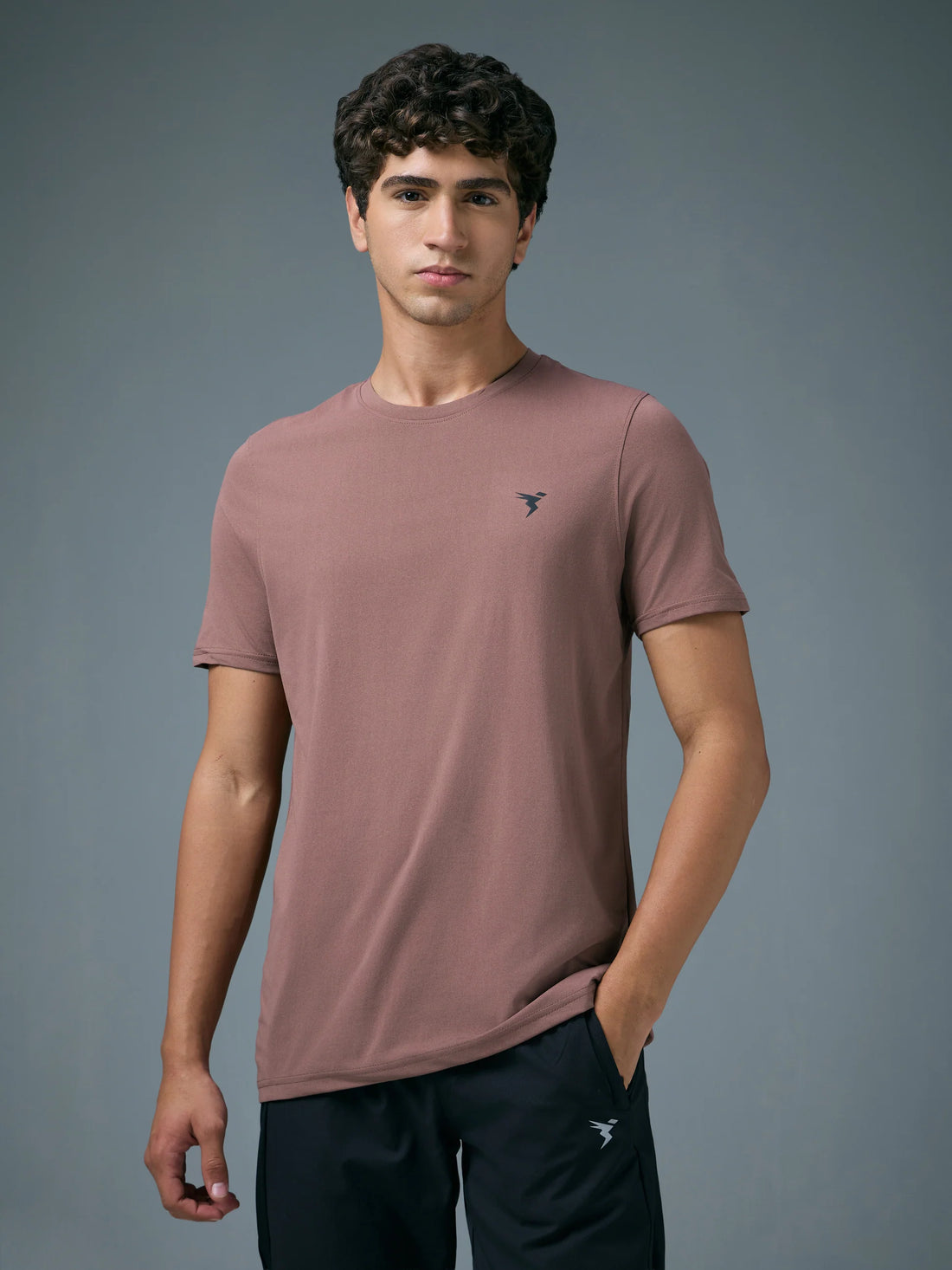 OR30 Mens Crew Neck Slim Fit Half Sleeve T-Shirt | OX BLOOD RED