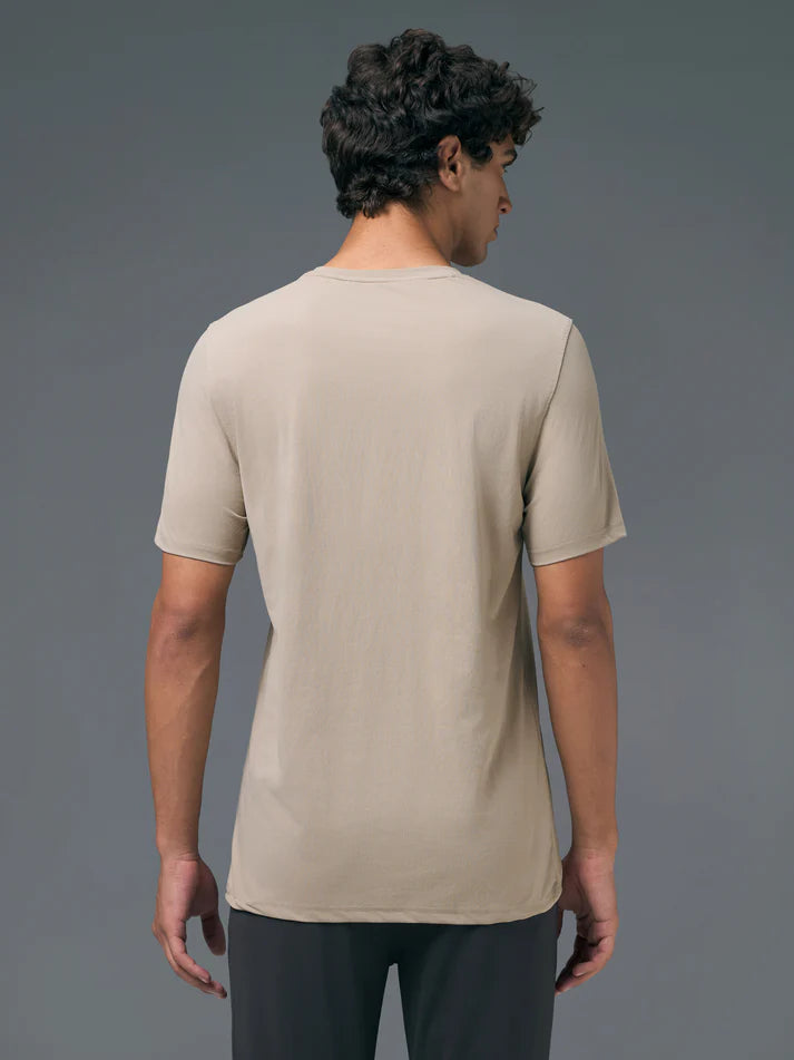 OR30 Mens Crew Neck Slim Fit Half Sleeve T-Shirt | OYSTER GREY