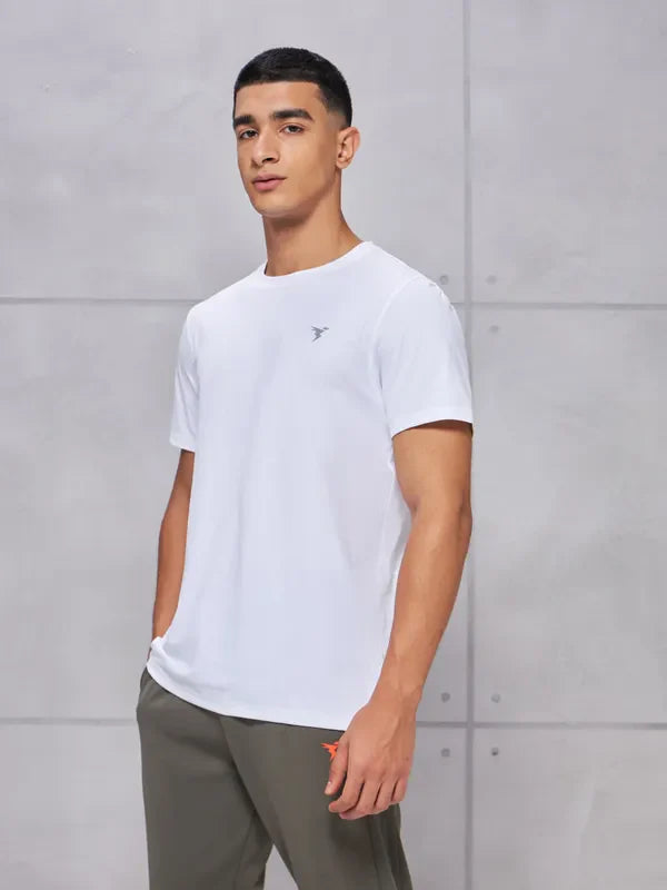 OR30 Mens Crew Neck Slim Fit Half Sleeve T-Shirt | WHITE