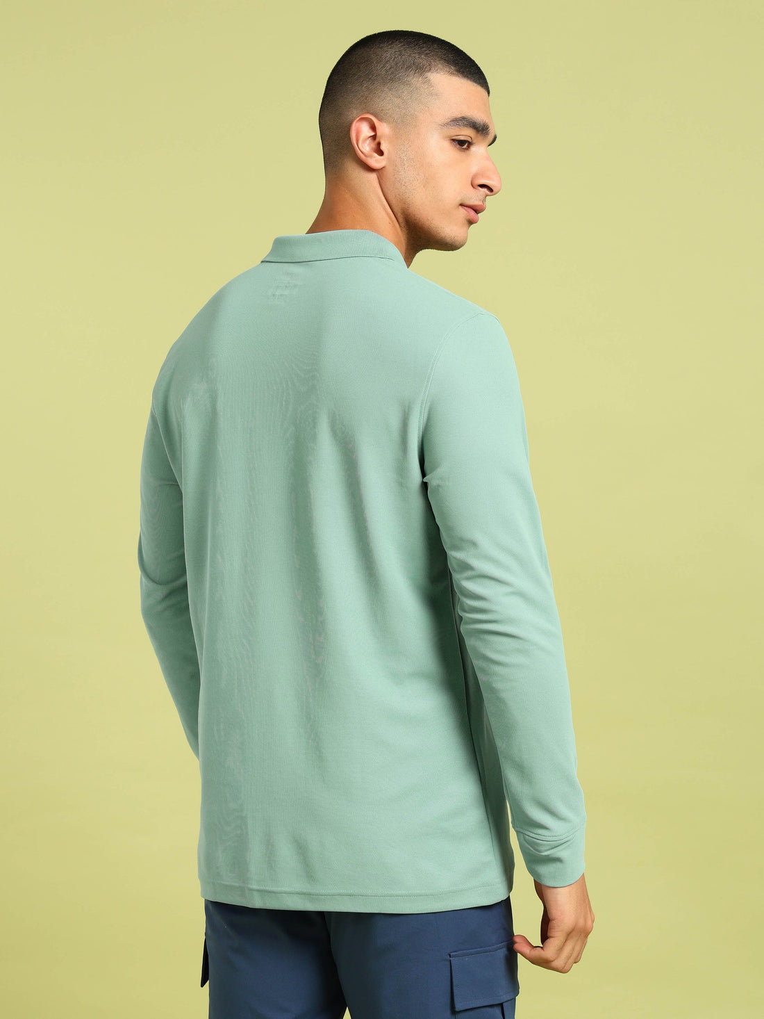 OR37 Men Solid Slim Fit Polo T-shirt with MATPIQ | LAKE GREEN