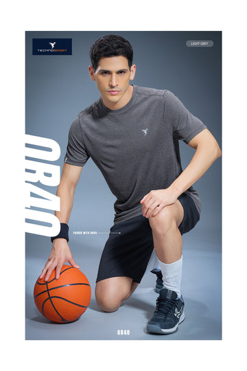 OR40 MENS CREW NECK WITH TECHNOCOOL | WOODLAND GREY