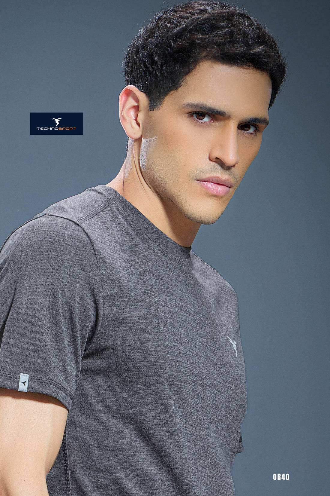 OR40 MENS CREW NECK WITH TECHNOCOOL | WOODLAND GREY