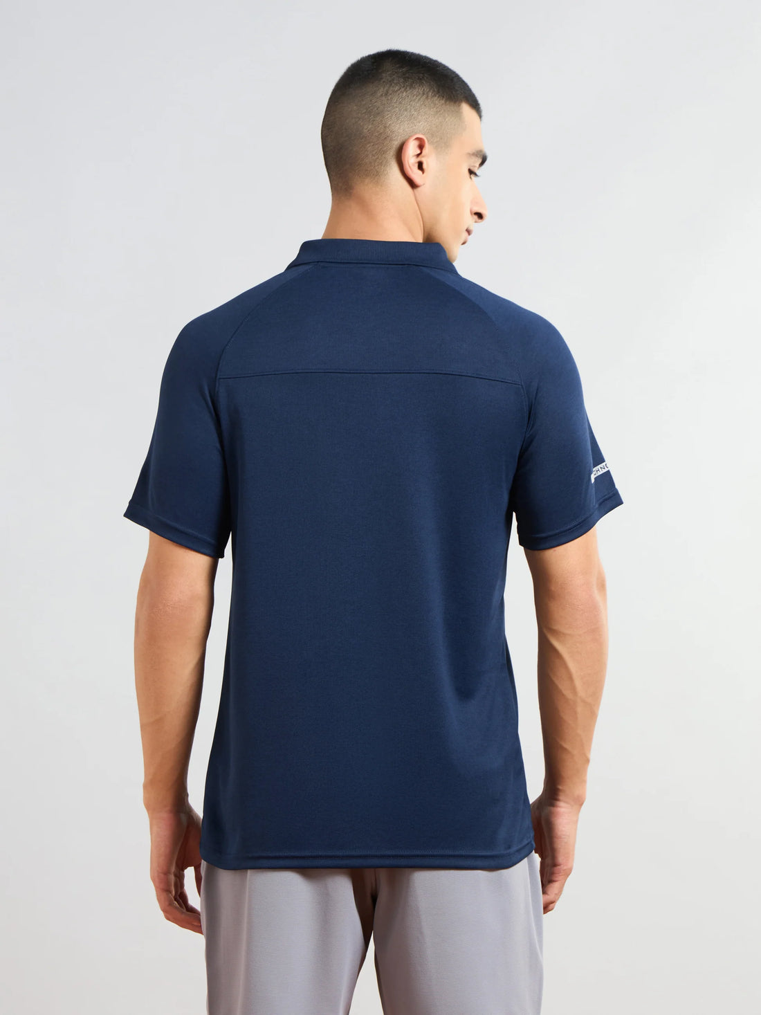 OR41 MEN POLO FIT MELANGE TSHIRT HALF SLEEVE  | NAVY