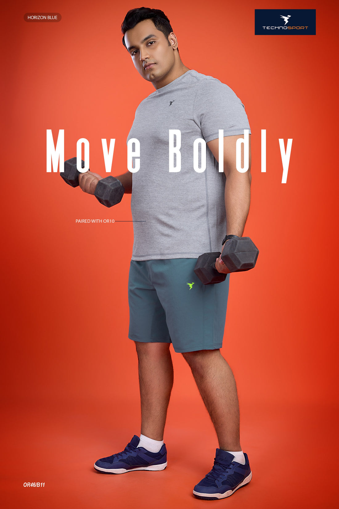 OR46 Solid Woven 2- Stretch Shorts PLUS SIZE | Men | BLUE
