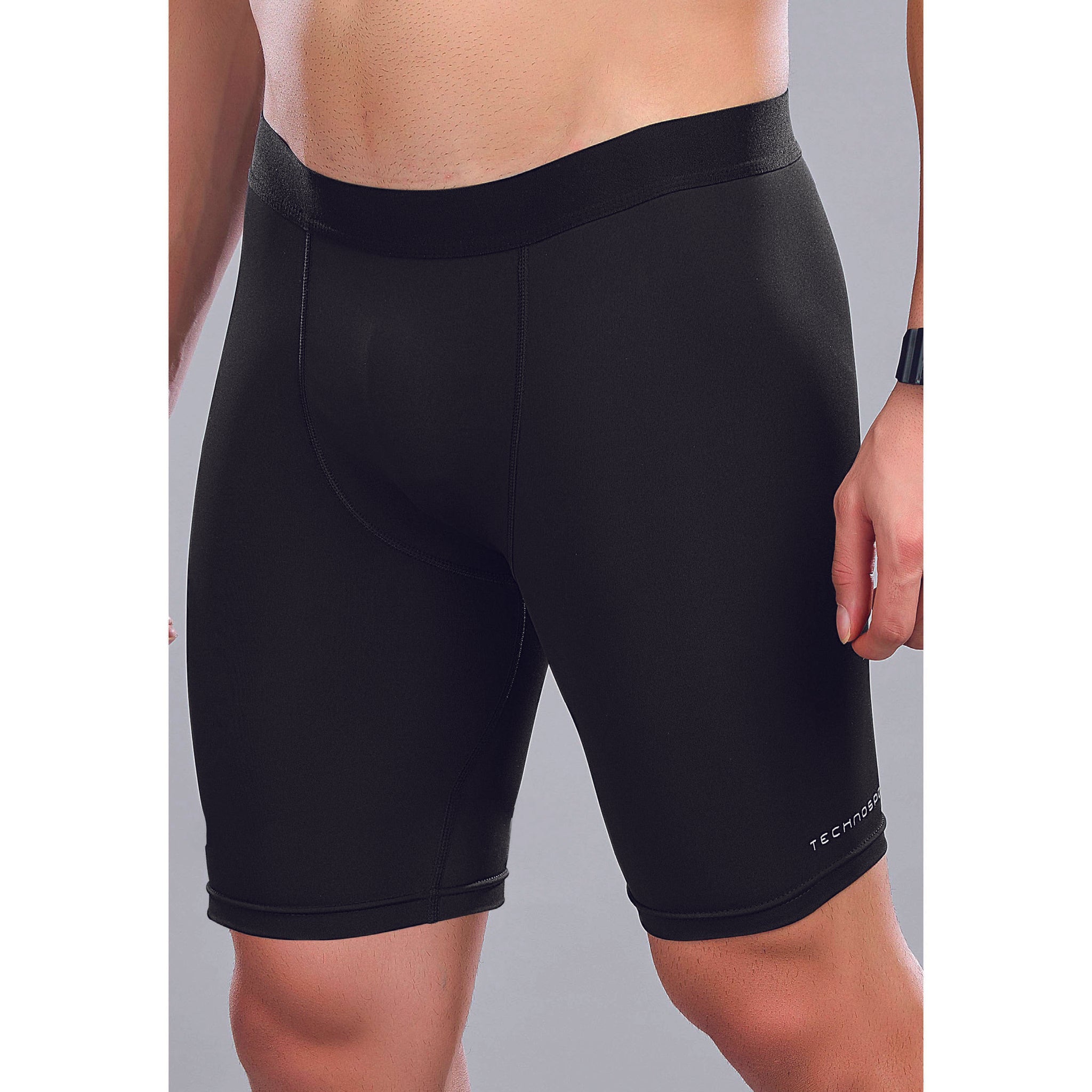 OR59 Men Solid Slim Fit Compression Tights with ELASTO LITE| BLACK