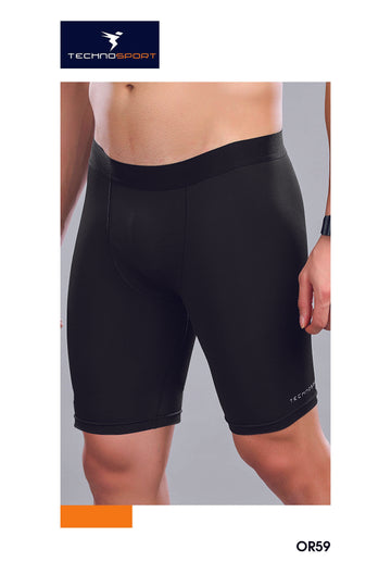 OR59 Men Solid Slim Fit Compression Tights with ELASTO LITE| BLACK