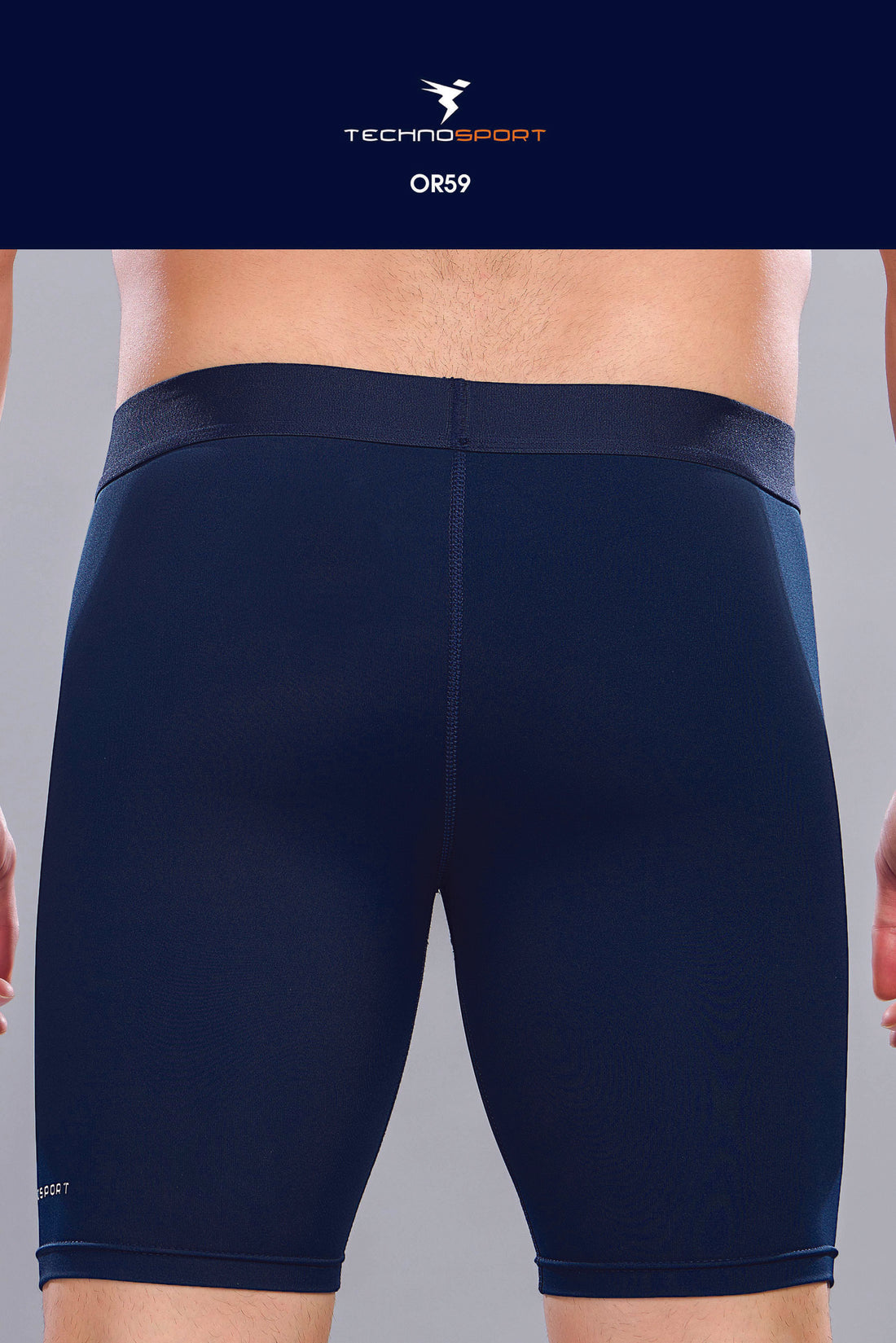 OR59 Men Solid Slim Fit Compression Tights with ELASTO LITE| NAVY