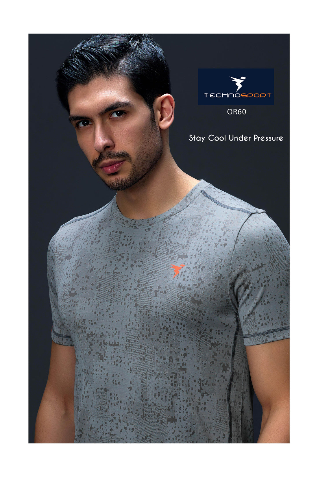OR60 Men Jacquard Slim Fit Crew Neck T-shirt