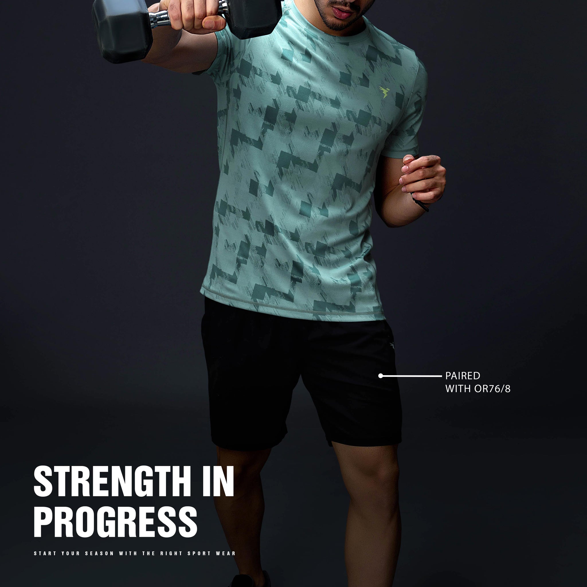 OR60 Men Jacquard Slim Fit Crew Neck T-shirt