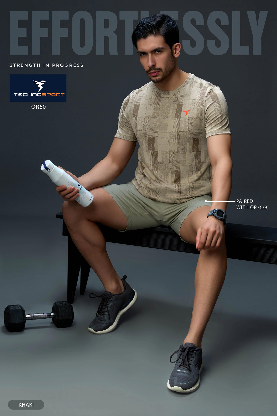 OR60 Men Jacquard Slim Fit Crew Neck T-shirt