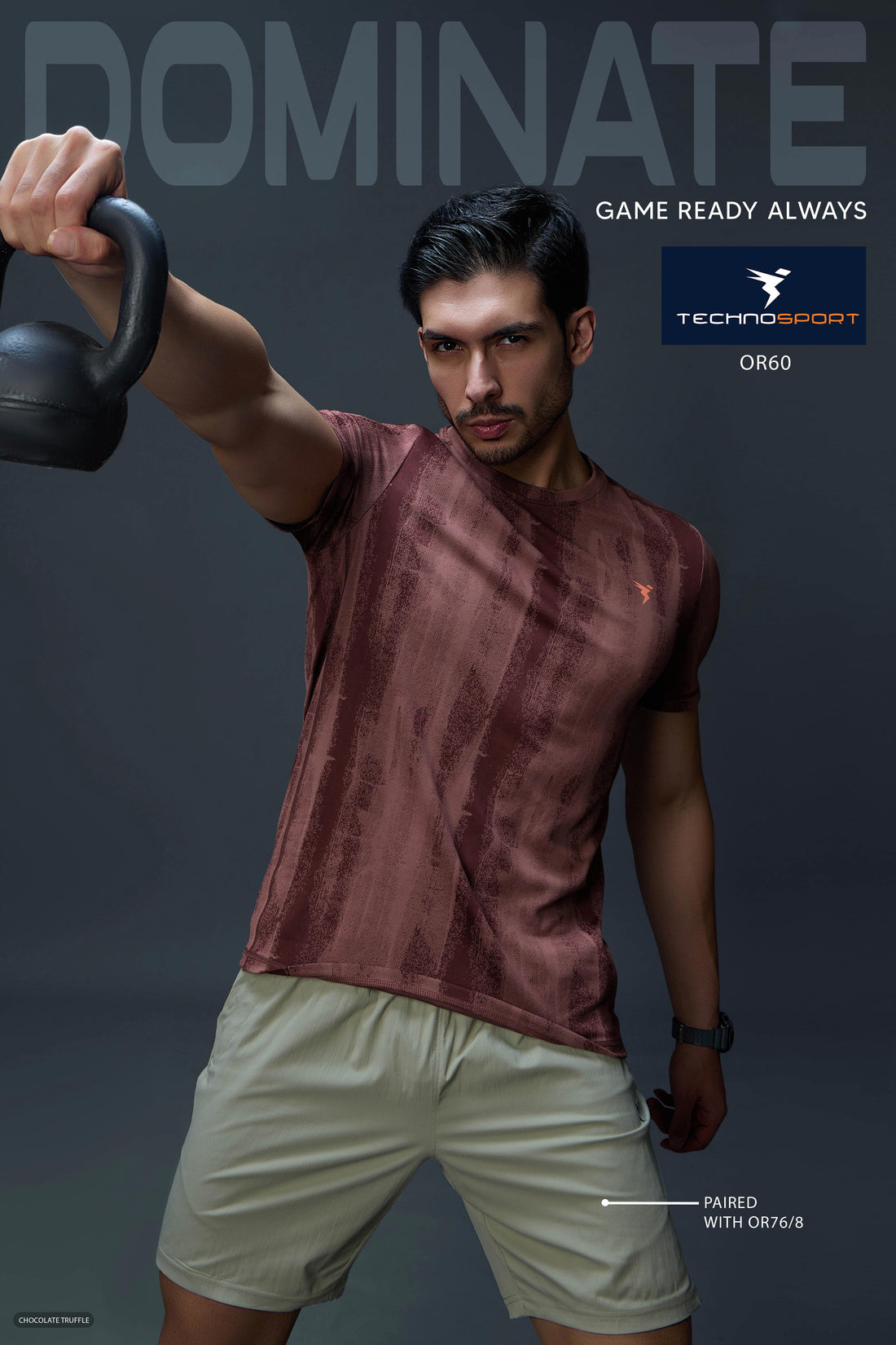 OR60 Men Jacquard Slim Fit Crew Neck T-shirt