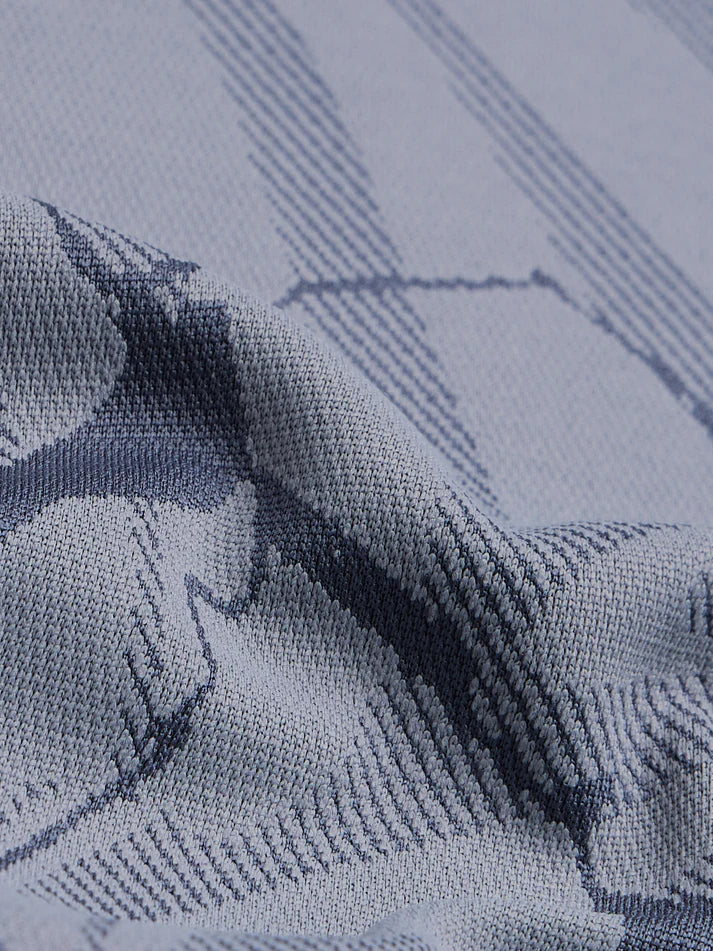 OR60 Men Jacquard Slim Fit Crew Neck T-shirt  | VINTAGE INDIGO