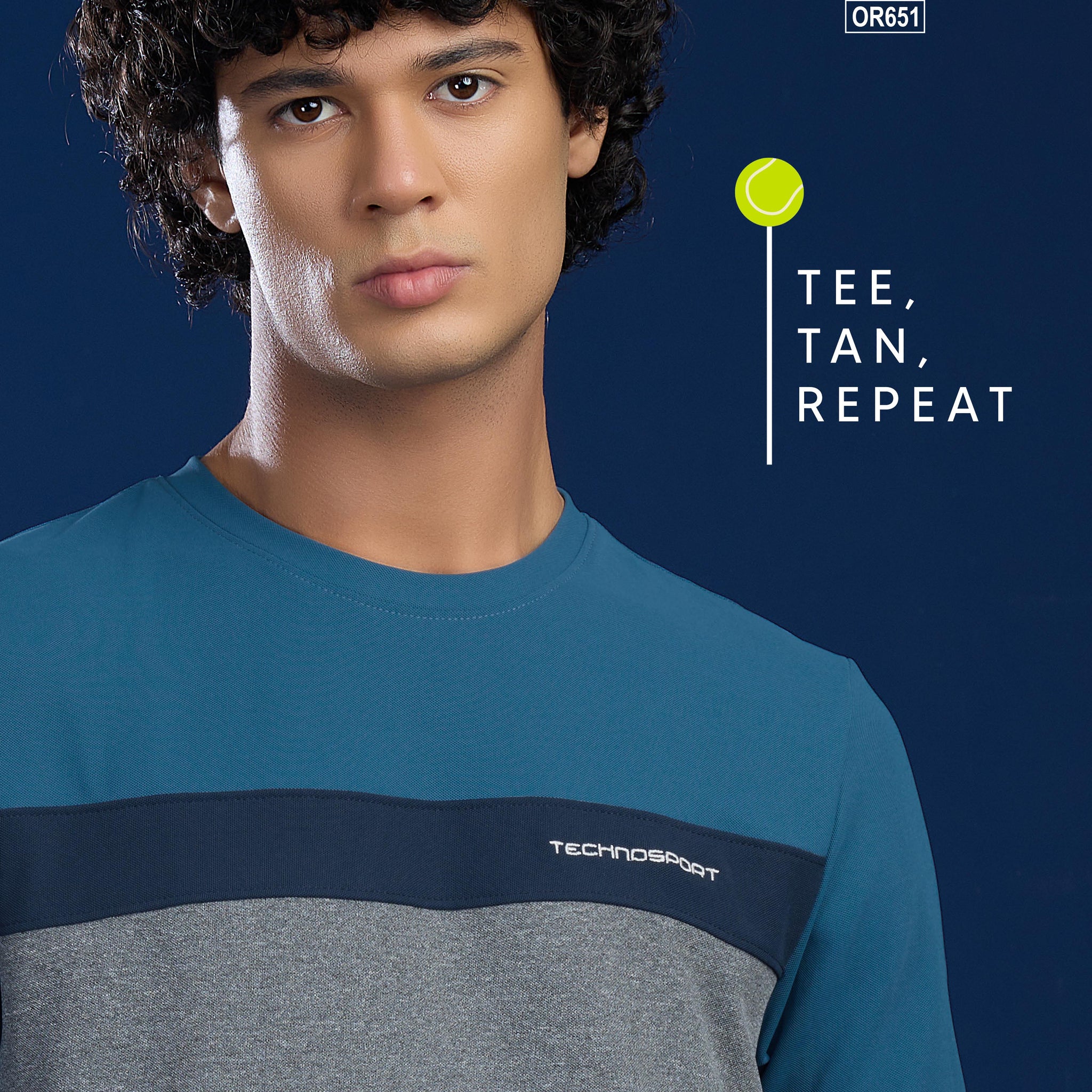 OR651 Mens Solid Cut & Sew Crew Neck Slim Fit Half Sleeve