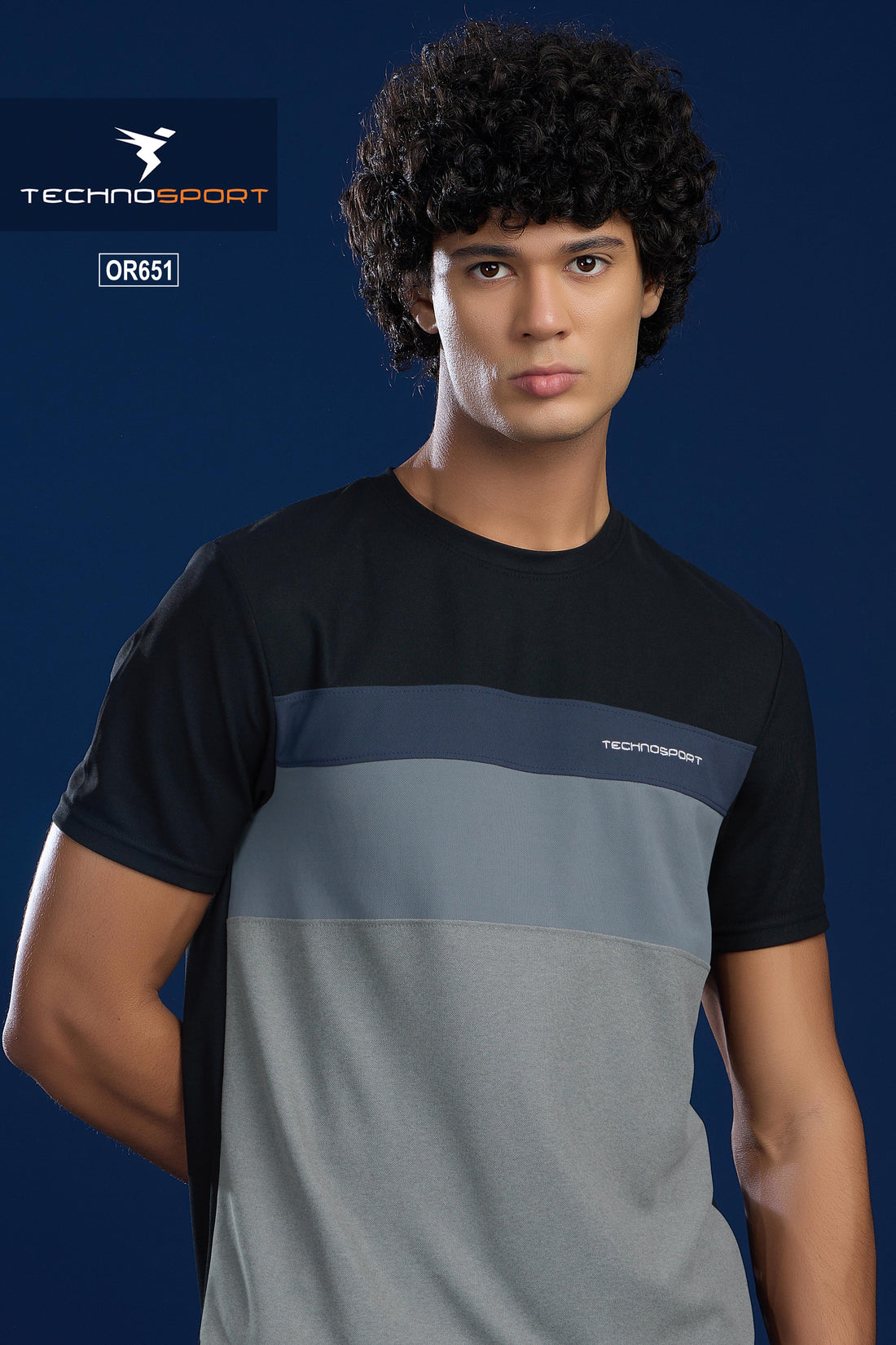 OR651 Mens Solid Cut & Sew Crew Neck Slim Fit Half Sleeve