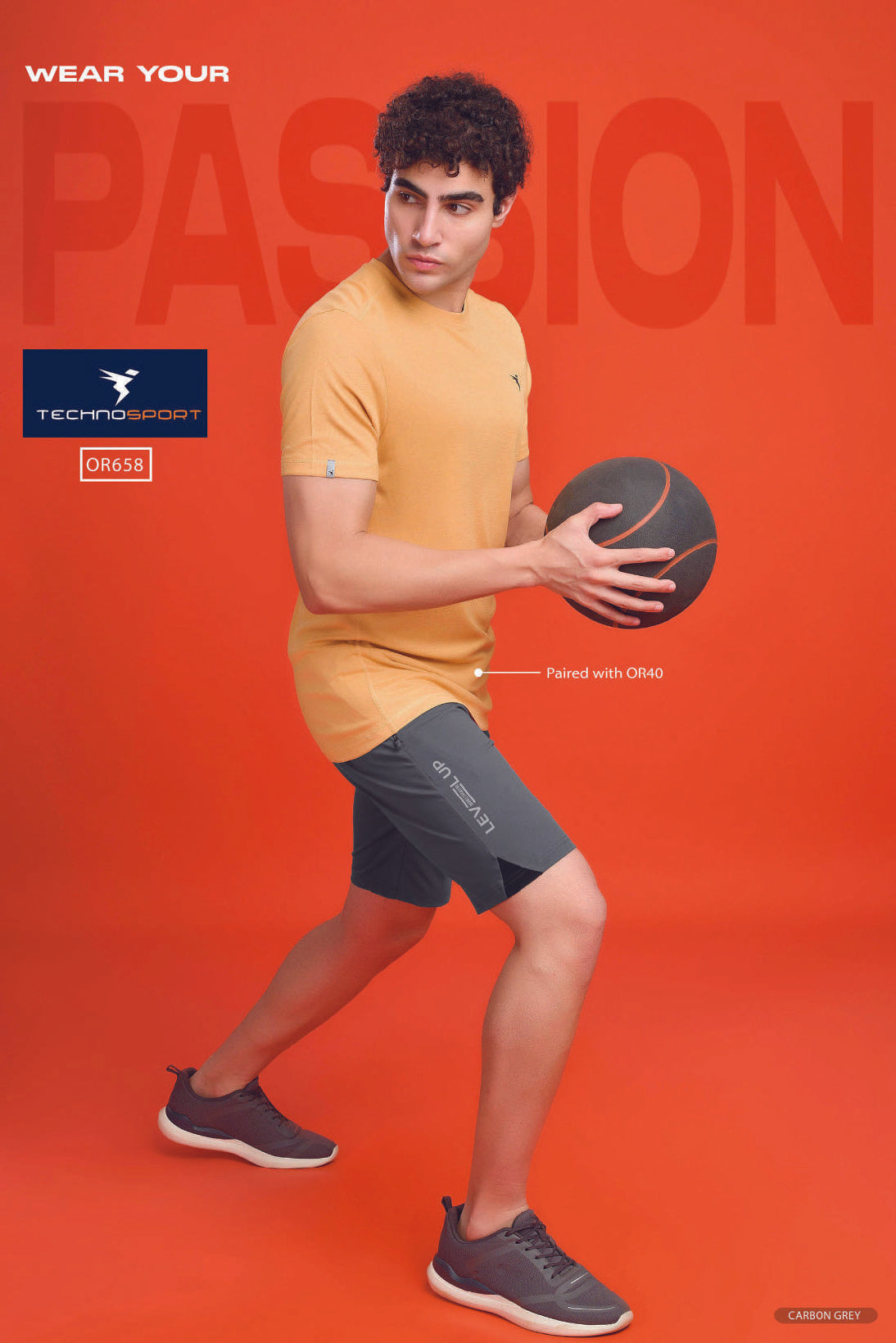 OR658 MEN SOLID 2WAY CUT & SEW RELAXFIT SHORTS | IRON GREY