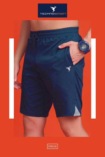 OR658 MEN SOLID 2WAY CUT & SEW RELAXFIT SHORTS | NAVY