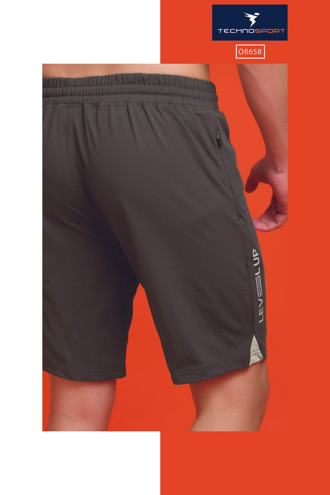OR658 MEN SOLID 2WAY CUT & SEW RELAXFIT SHORTS | BLACK OLIVE