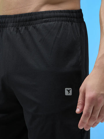 OR66 Men Melange Slim Fit Shorts with TECHNOLITE | BLACK