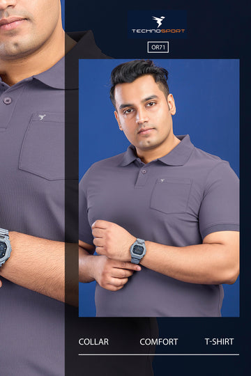 OR71 MENS POLO WITH POCKET PLUS SIZE | GRAPE VINE