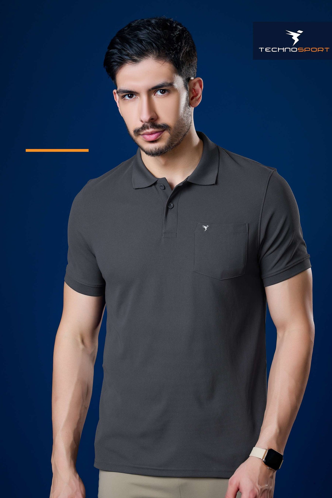 OR71 POLO NECK WITH POCKET | DARK GREY