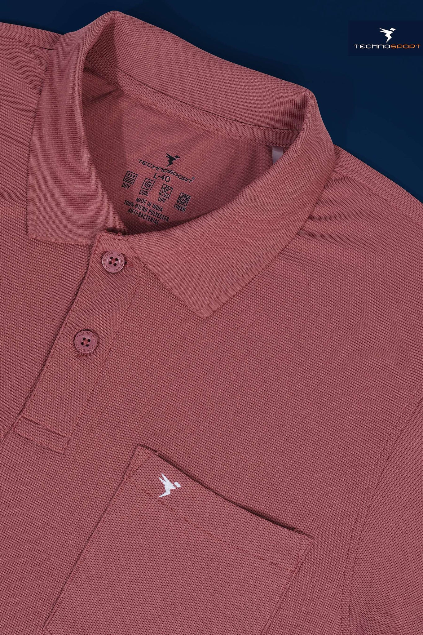 OR71 POLO NECK WITH POCKET | BREEY RED