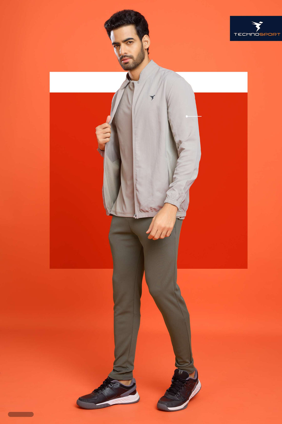 OR831 MEN SOLID 2-WAY STRETCH SLIMFIT TRACKPANT | SMOKEY OLIVE