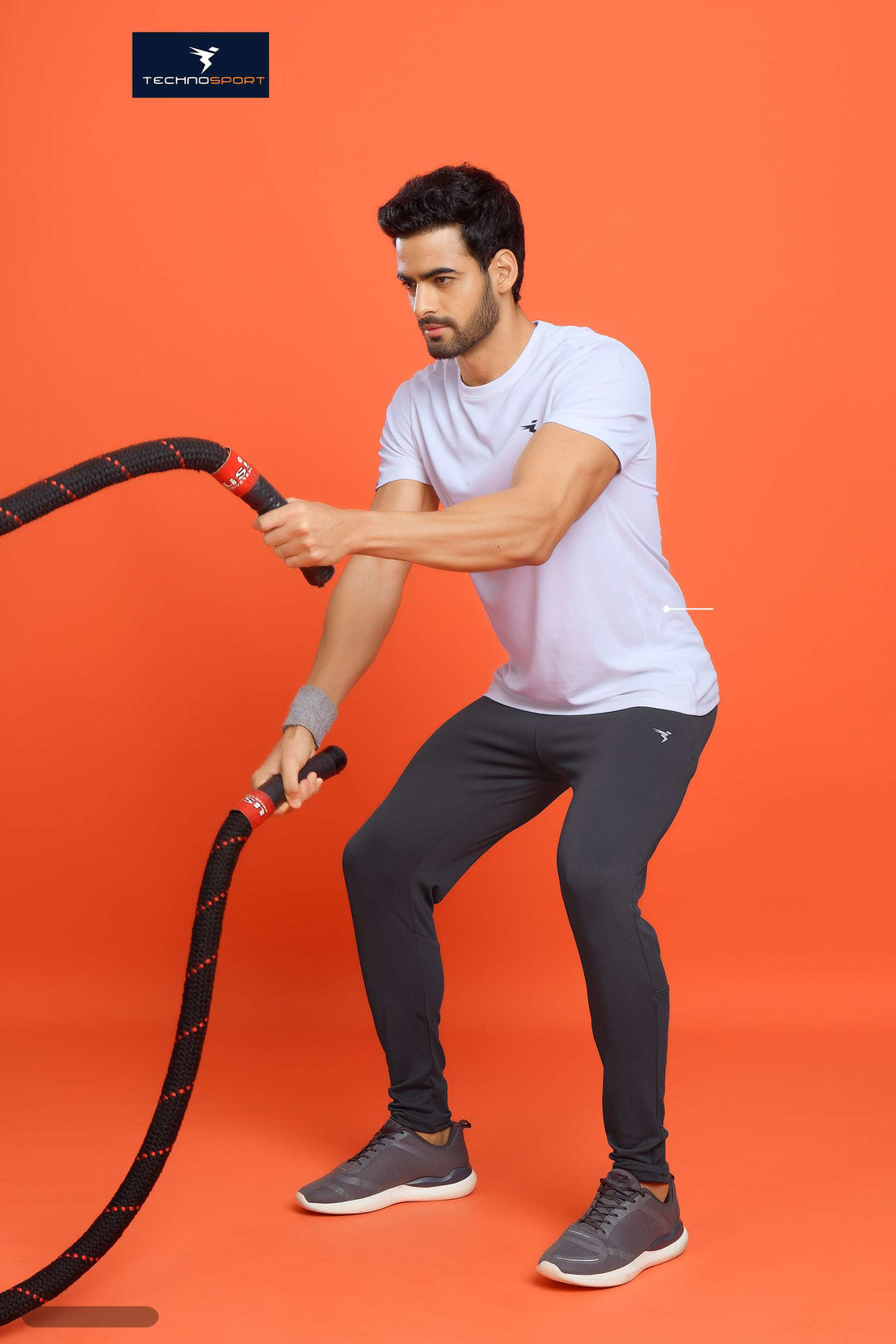 OR831 MEN SOLID 2-WAY STRETCH SLIMFIT TRACKPANT | WOODLAND GREY