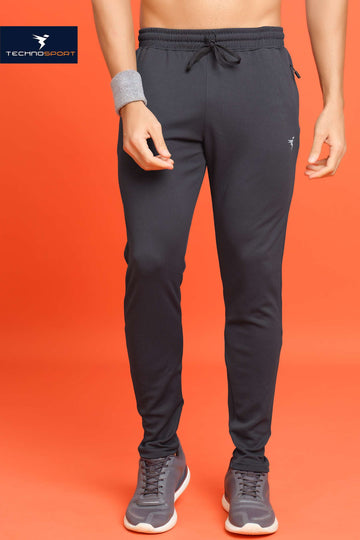 OR831 MEN SOLID 2-WAY STRETCH SLIMFIT TRACKPANT | WOODLAND GREY