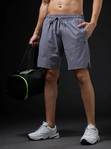 OR658 MEN SOLID 2WAY CUT & SEW RELAXFIT SHORTS | LIGHT GREY