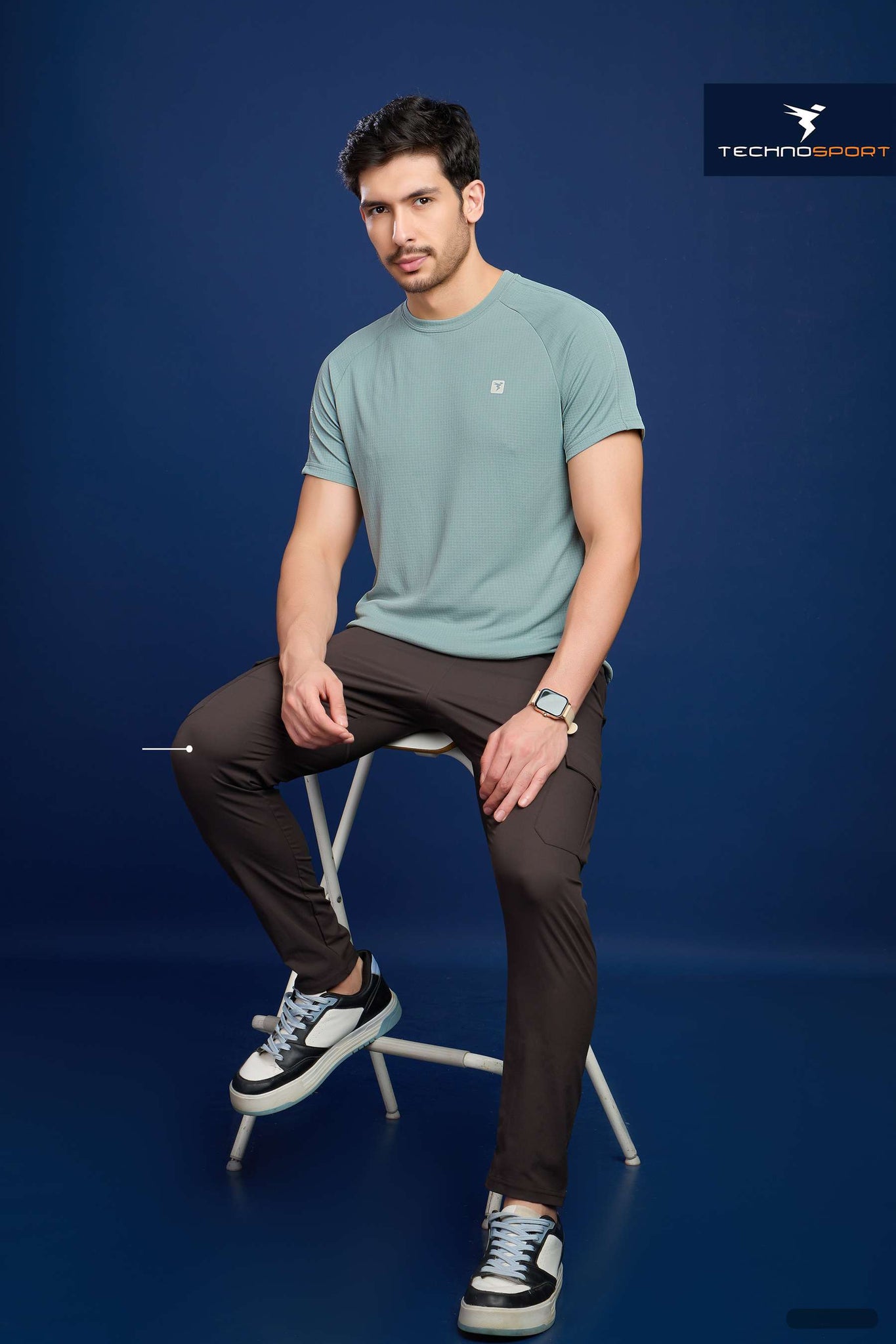 P884 MEN SOLID CREW NECK HALF SLLEVE |AQUA GREY