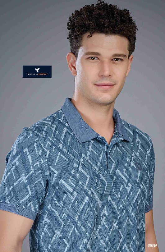 OR820 MEN POLO PRINTED HALF SLEEVE TSHIRT | RHOMBUS DRIFT