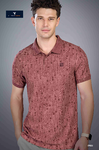 OR820 MEN POLO PRINTED HALF SLEEVE TSHIRT | CHRONOS SQUARE